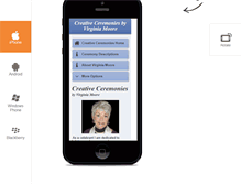 Tablet Screenshot of creativeceremonies.biz